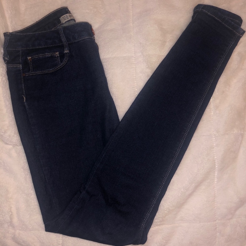 ZARA DARK SKINNY HIGH WAISTED JEANS